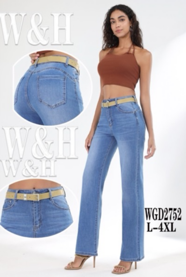 Spodnie damskie jeans Roz L-4XL, 1 Kolor .Paczka 10 szt 1